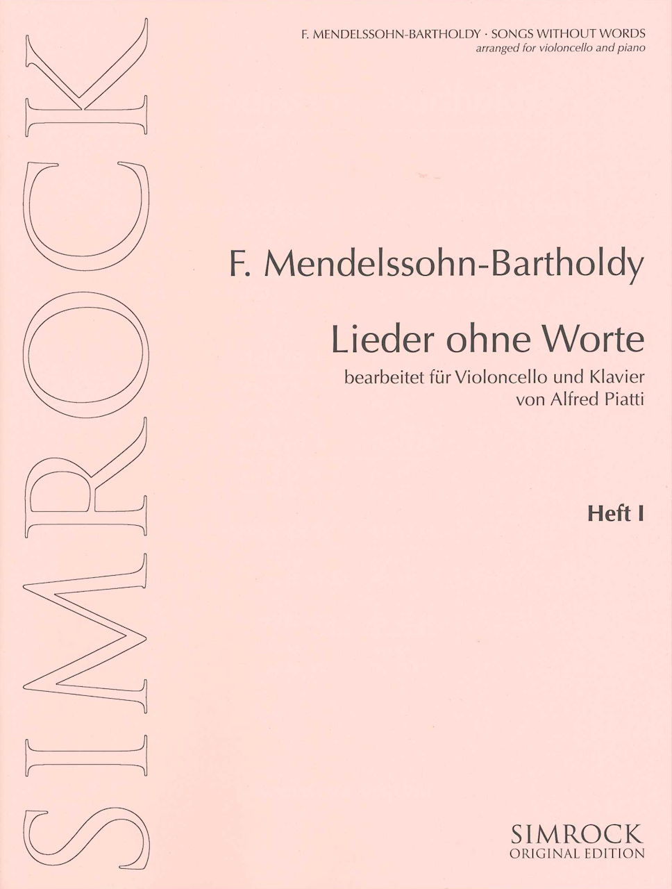 Mendelssohn, Lieder ohne Worte 1 (Simrock)