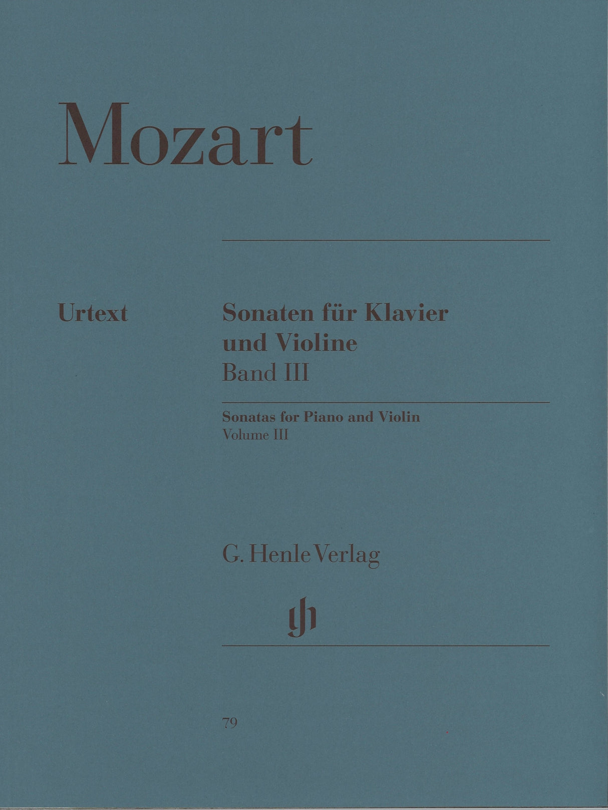 Mozart, Sonatas 3: KV 454, 481, 526, 547 (Henle)