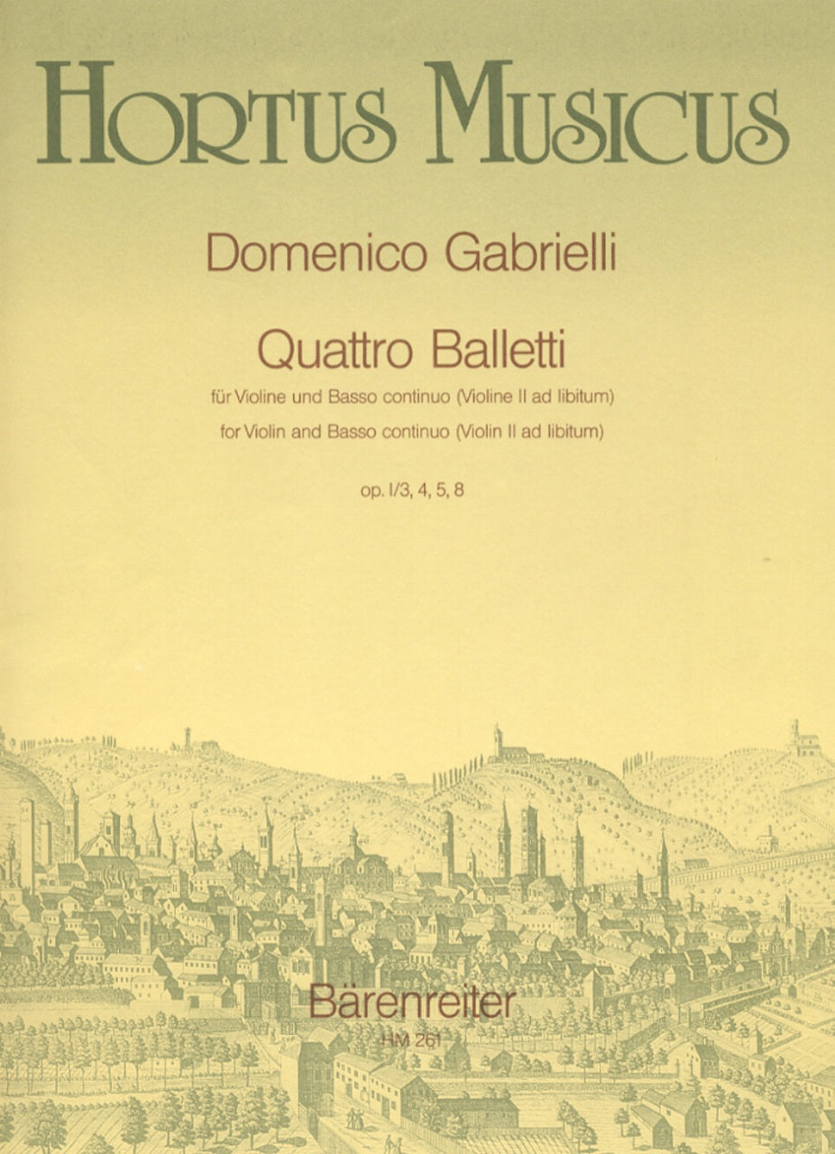 Gabrielli,D., Quattro Balletti [2-Vn/Bc] (Barenreiter)