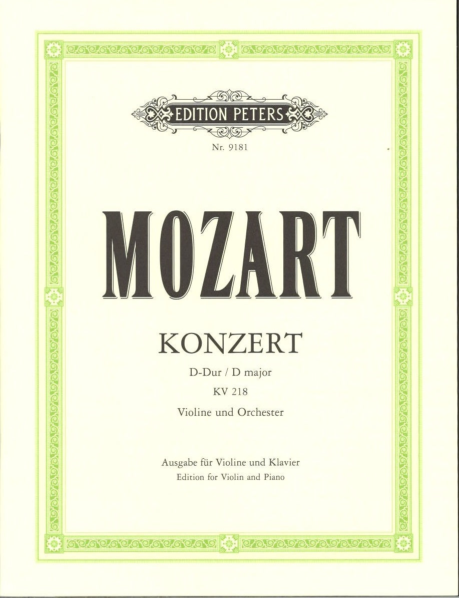 Mozart, Concerto KV 218 (No.4)(Oistrach) (Peters)