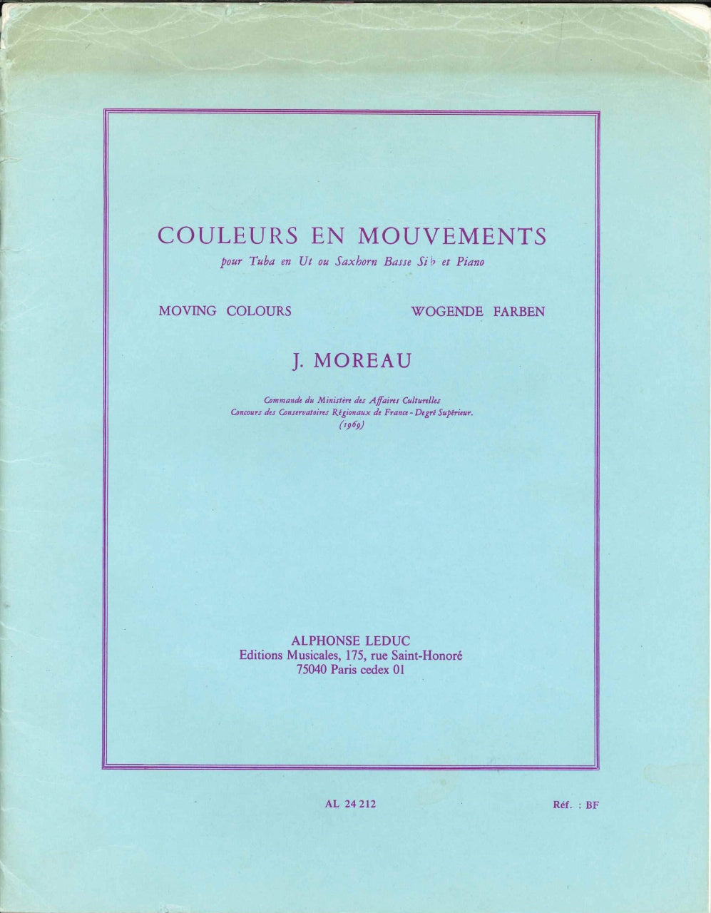 Moreau, Couleurs en Mouvements (Tba,Pf) (Leduc)