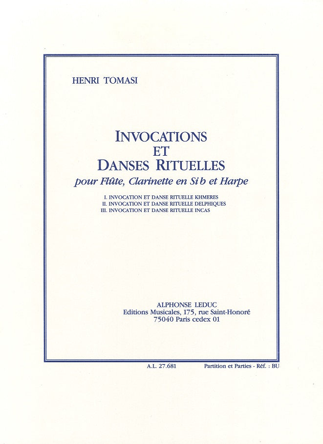 Tomasi, Invocation et Danses Rituelles (Leduc)