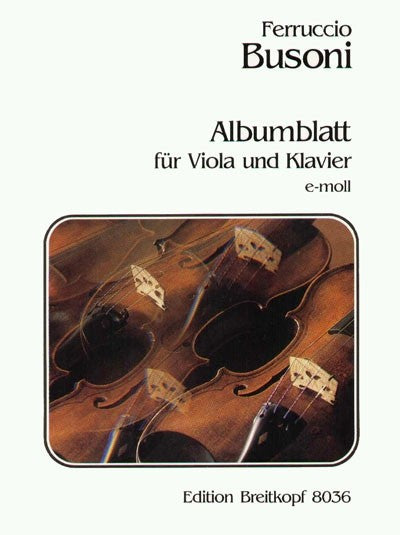 Busoni, Albumblatt e-moll (Va,Pf) (Breitkopf)