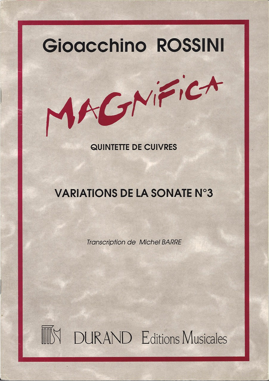 Rossini, Variations de la Sonate No.3 (Durand)