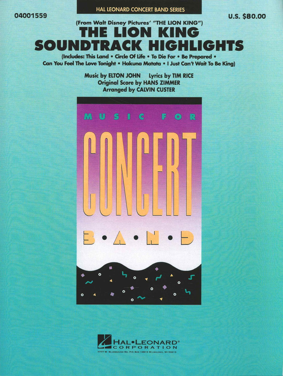 Lion King, Soundtrack Highlights (Hal Leonard)