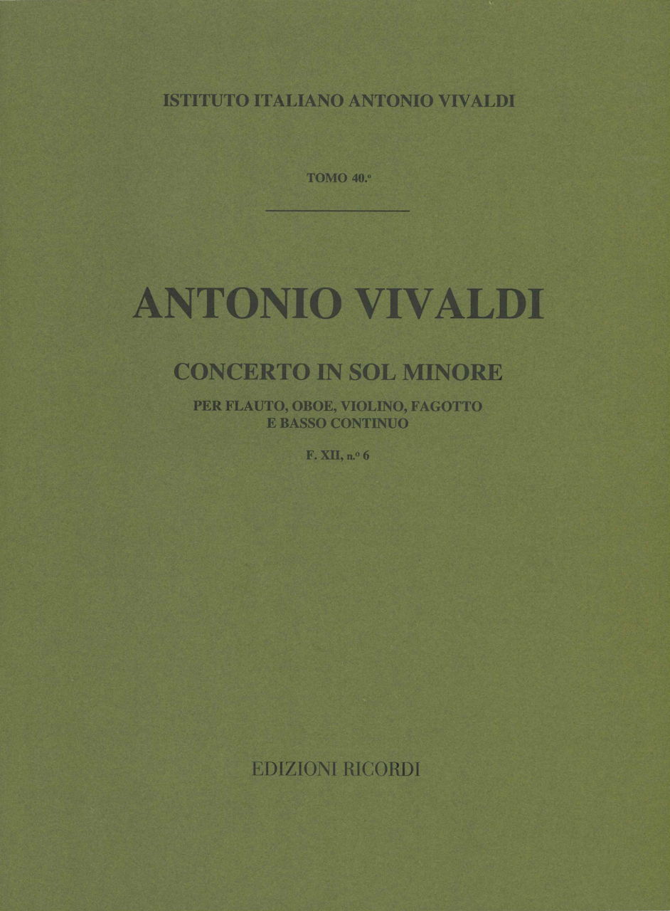 Vivaldi, Concerto in g, F 12/6, RV 107 (Ricordi)