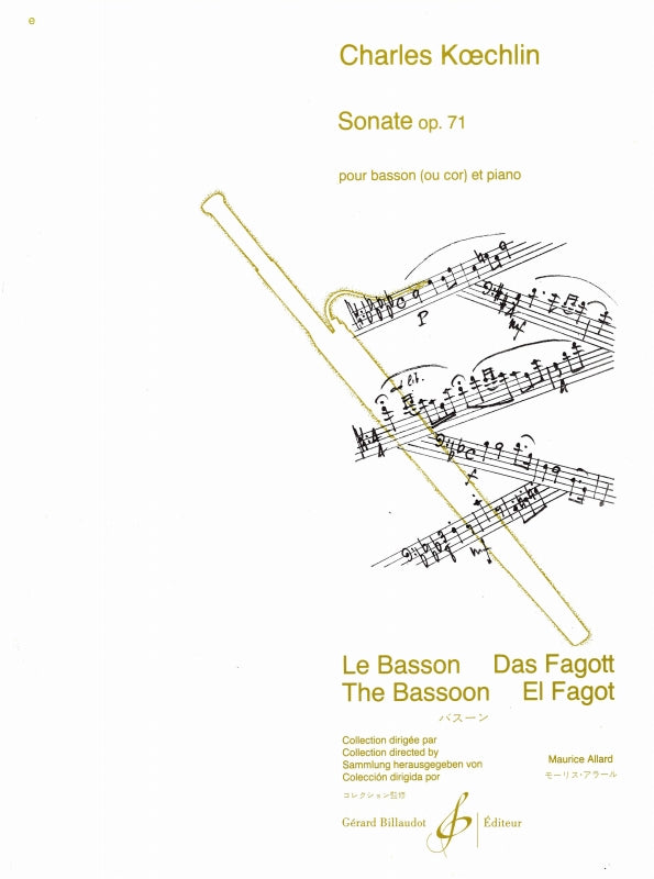 Koechlin, Sonate op. 71 (Bn,Pf) (Billaudot)