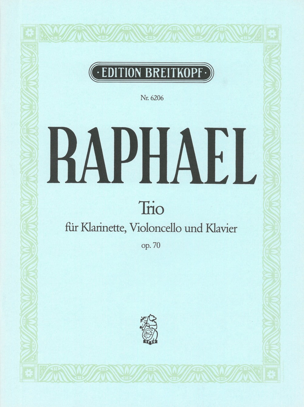 Raphael, Trio op. 70 (Cl,Vc,Pf) (Breitkopf)