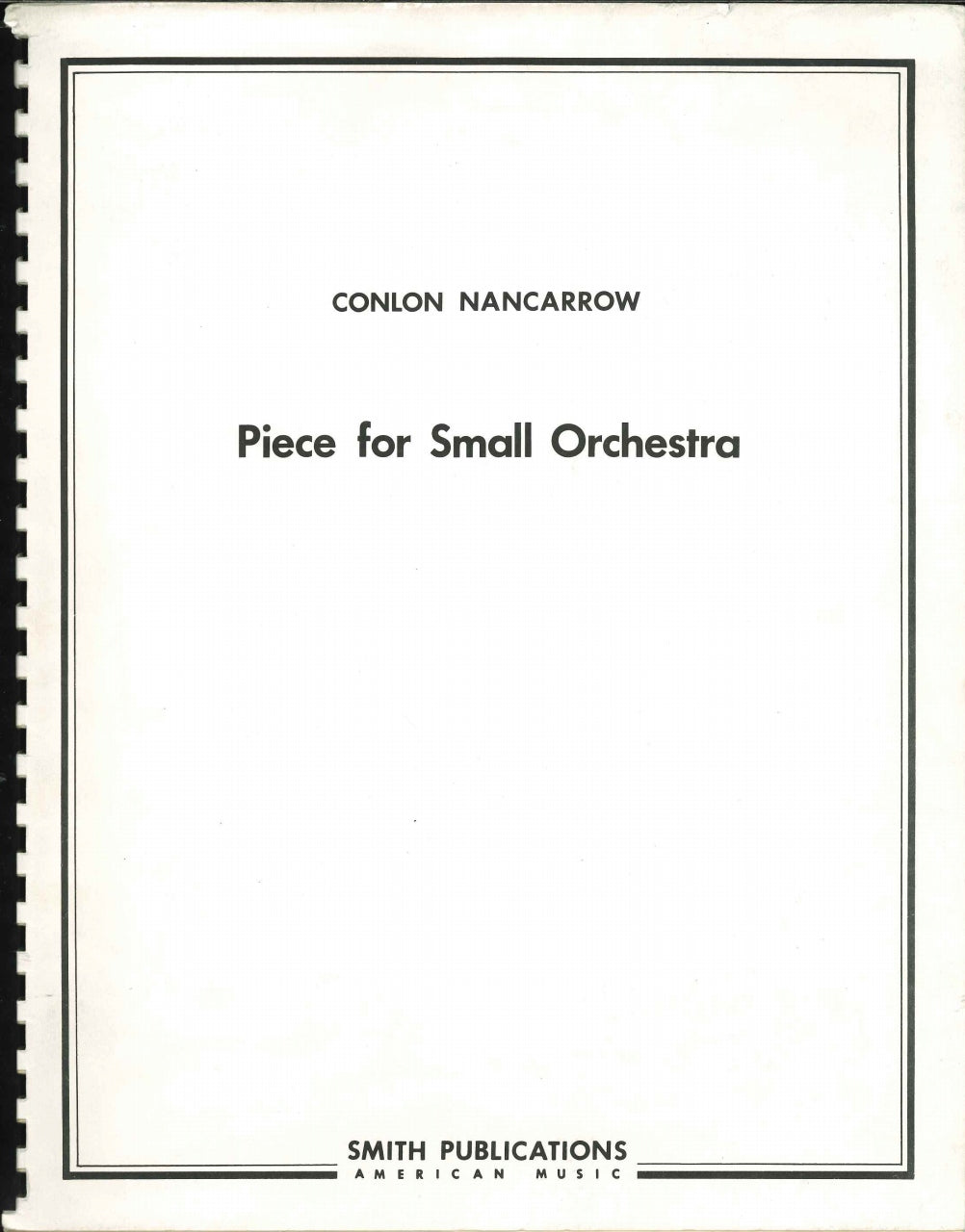 Nancarrow, Piece No.1 (Smith Publications)