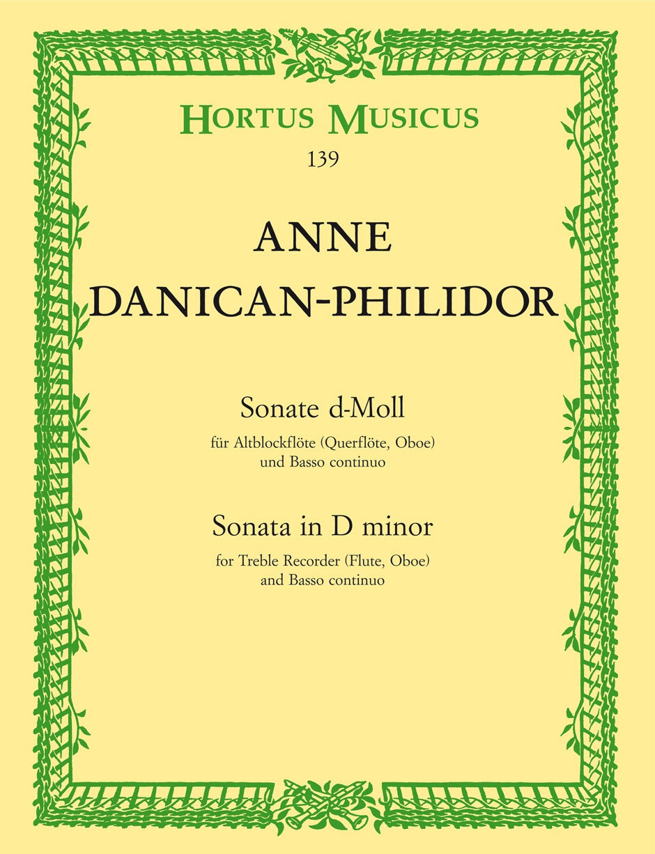 Philidor,Anne, Sonate in d (A.Bfl/Bc) (Barenreiter)