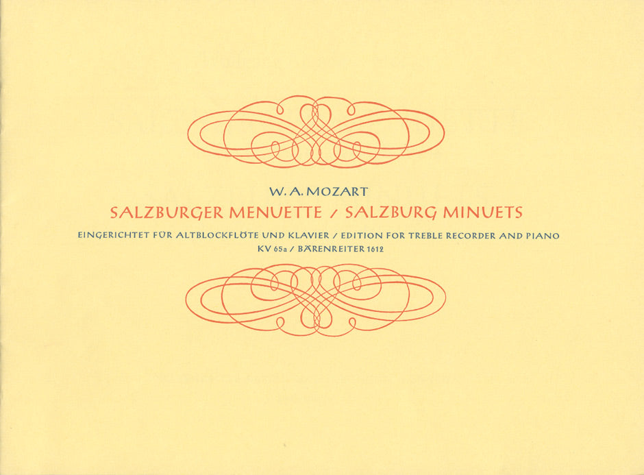 Mozart, Salzburger Menuette, KV.65a (Barenreiter)
