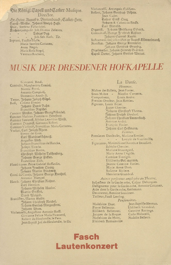 Fasch, Lautenkonzert (Facs) (Zentralantiquariat der DDR)