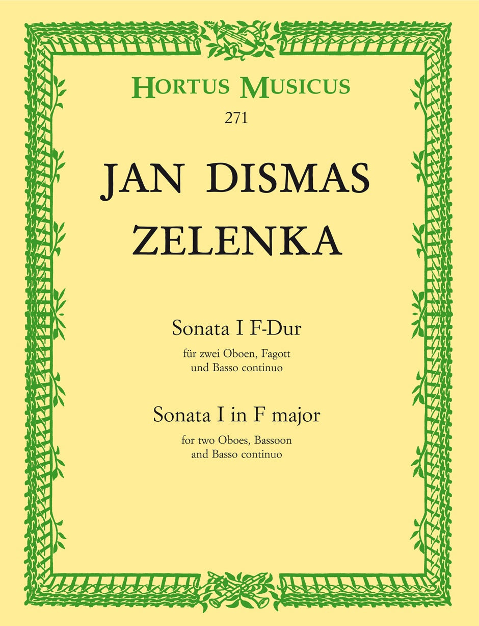 Zelenka, Sonata No. 1 in F (2Ob,Bn,Bc) (Barenreiter)