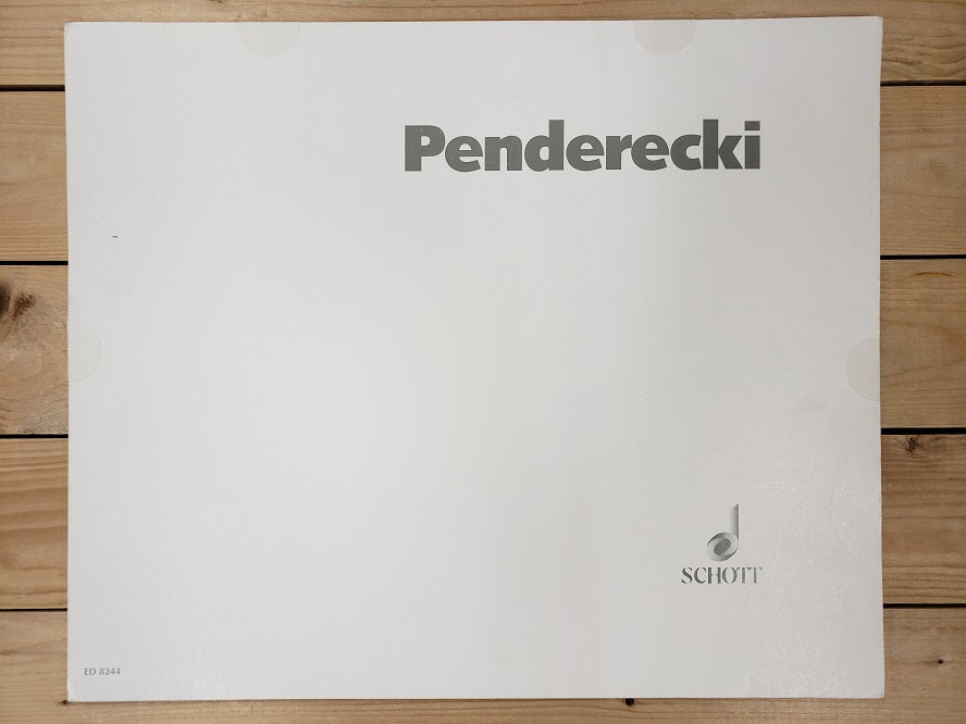 Penderecki, Skizzenmappe (Schott)