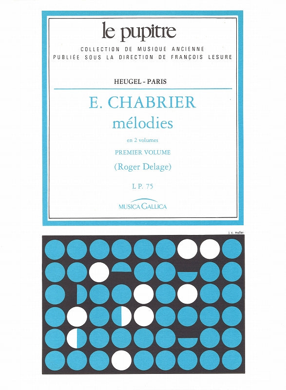 Chabrier, Melodies 1 [F] (LP 75) (Heugel)