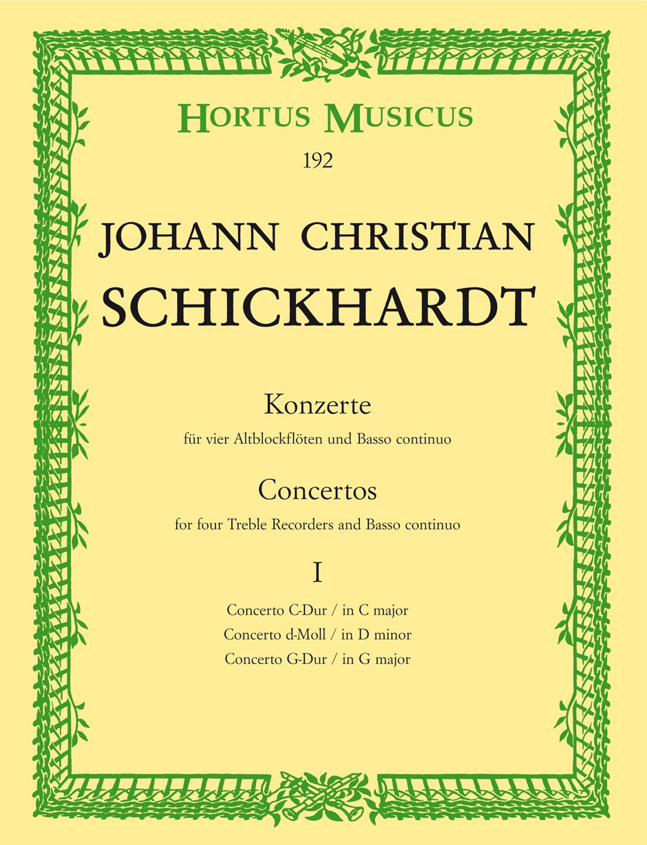 Schickhardt, Concerti, 1 (AAAA/Bc) (Barenreiter)