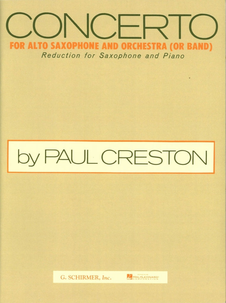 Creston, Concerto op. 26 (Alto Sax,Pf) (G.Schirmer)