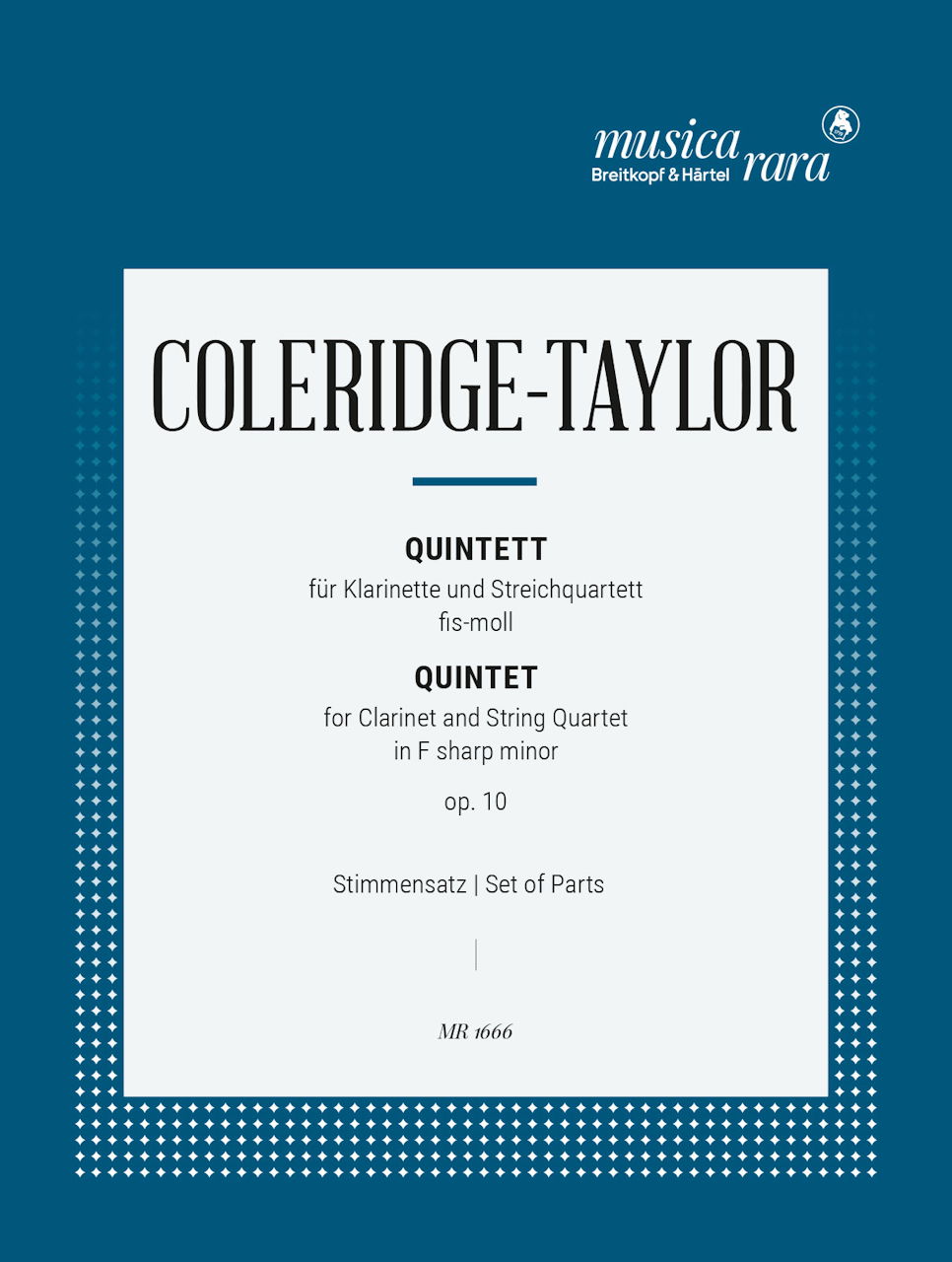 Coleridge-Taylor, Quintet op. 10 (Cl,Str (Musica Rara)