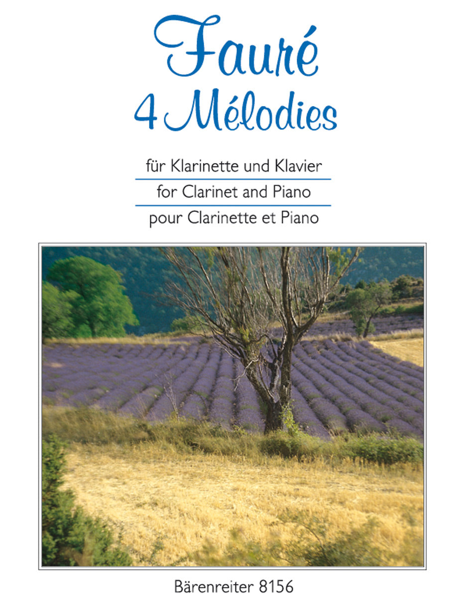 Faure, 4 Melodies (Cl/Pf) (Barenreiter)