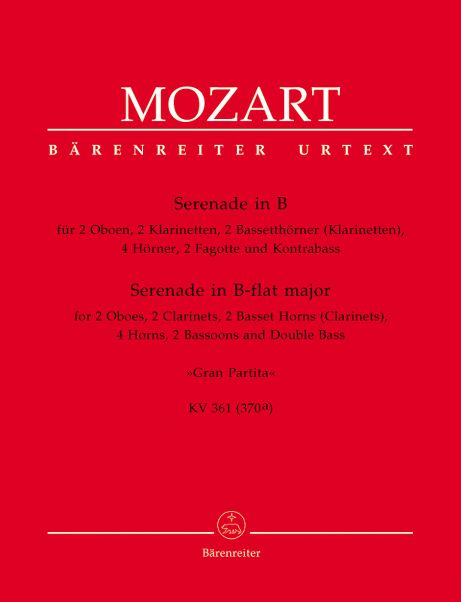 Mozart, Serenade KV 361(370a) in Bb (Barenreiter)