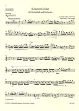 Vanhal, Concerto in D (with Facsimile) (Hofmeister)