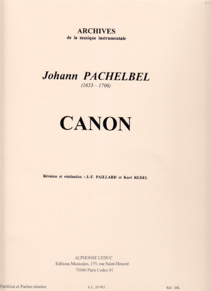 Pachelbel, Canon (Paillard/Redel) Set (Costallat)