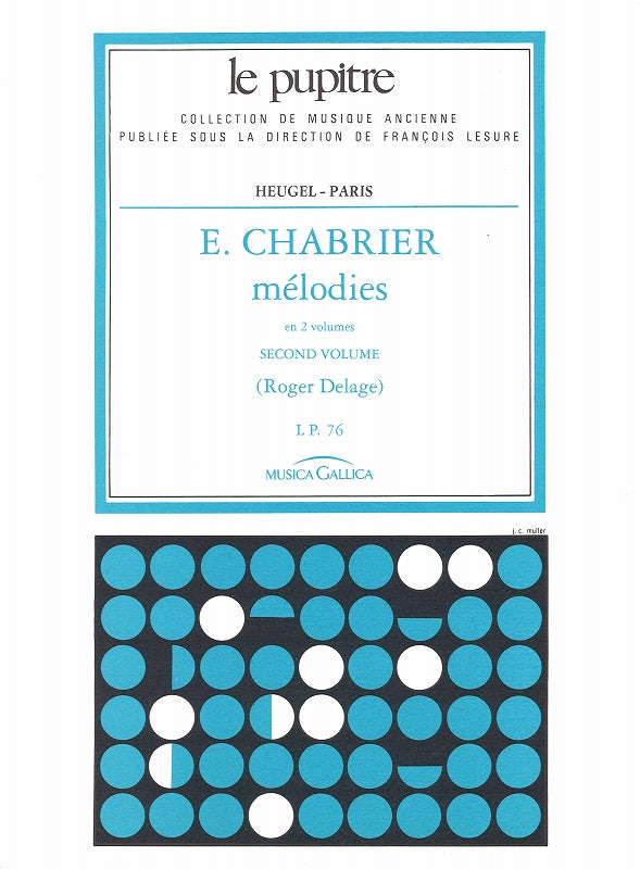 Chabrier, Melodies 2 [F] (LP 76) (Heugel)