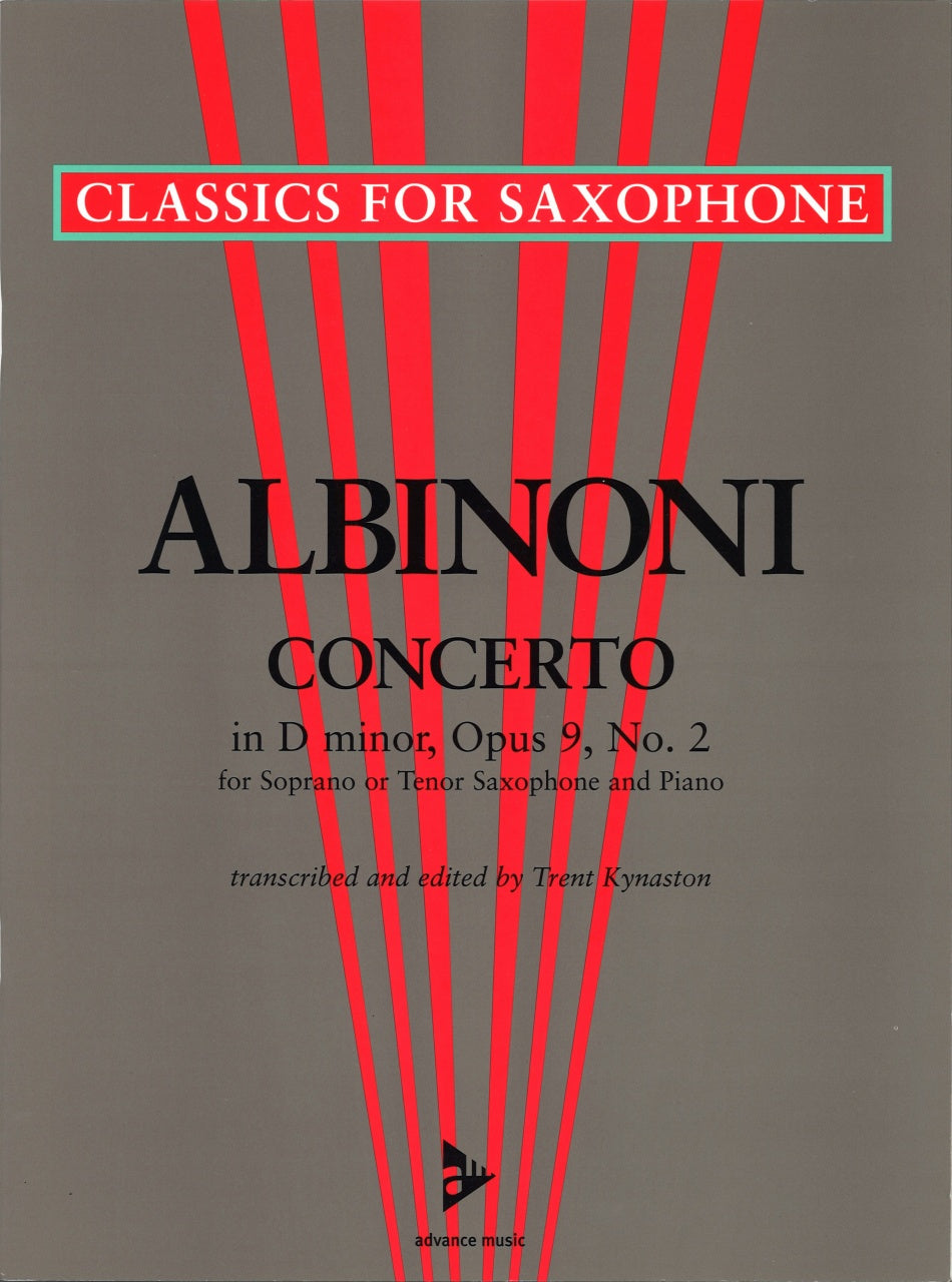 Albinoni, Concerto op.9/2 (Bb Sax/Pf) (Advance Music)