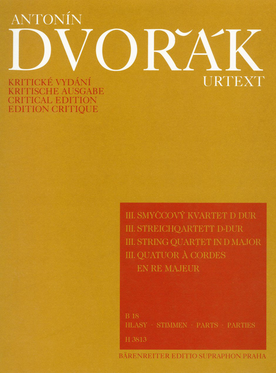 Dvorak, String Quartet No. 3 in D B 18 (Supraphon)