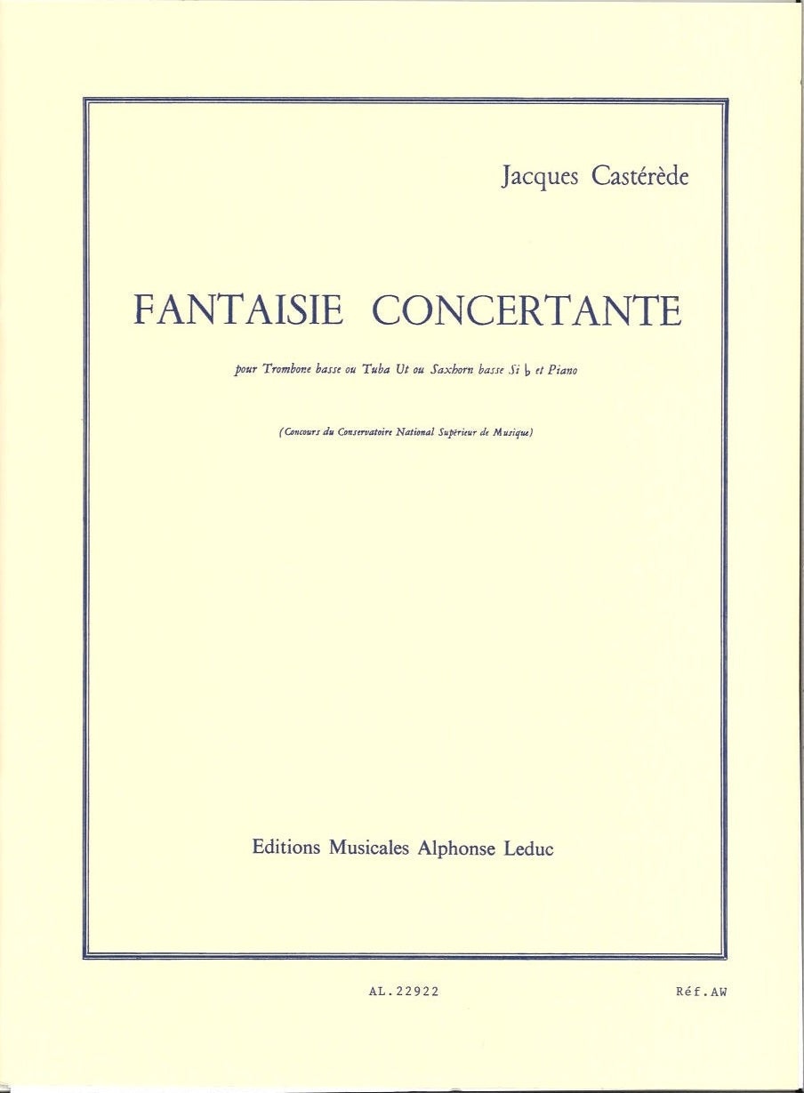 Casterede, Fantaisie concertante BTbn,Pf (Leduc)