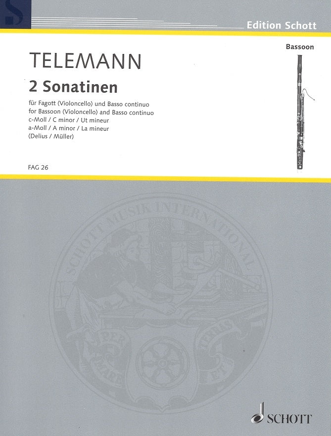 Telemann, 2 Sonatinen (Bn[Vc]/Bc) (Schott)