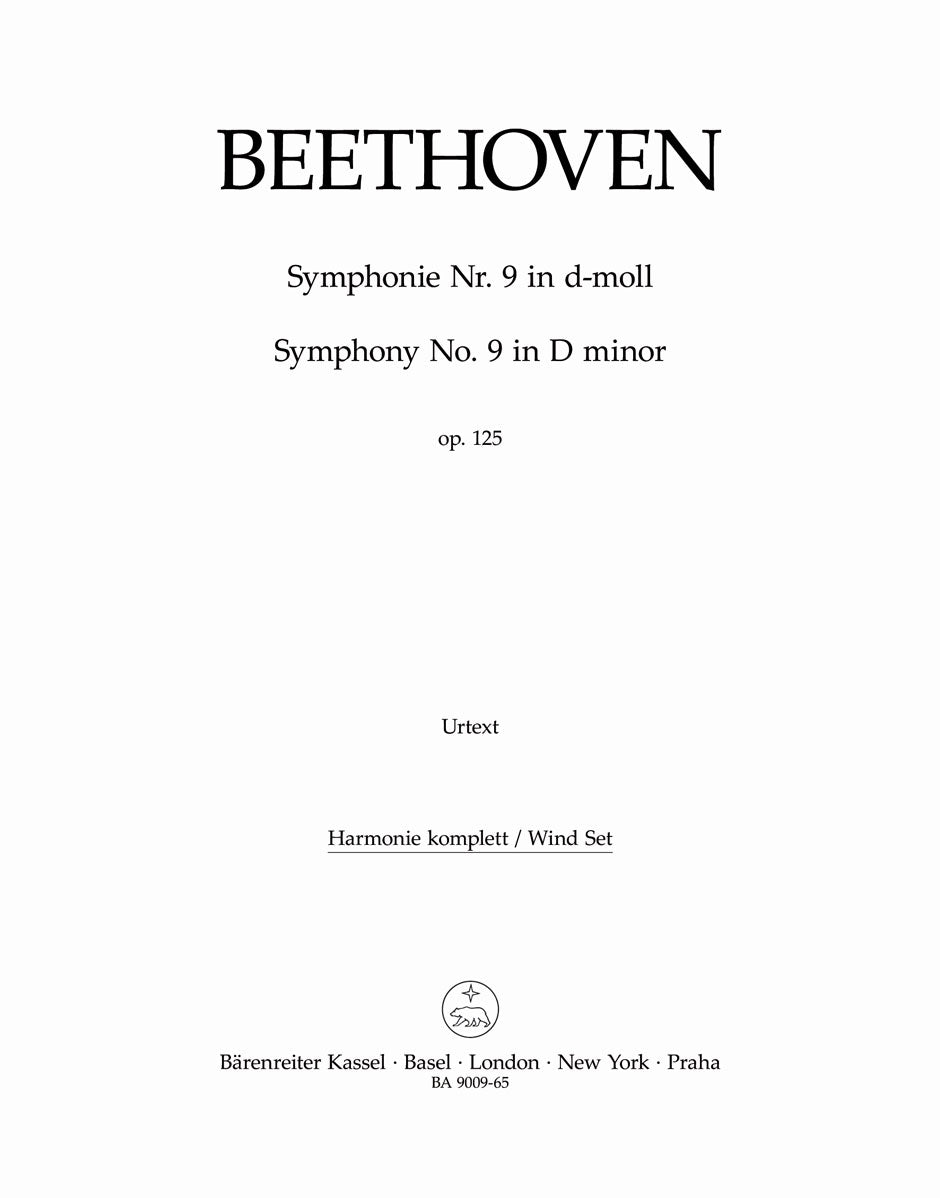 Beethoven, Symphony No. 9 Wind Set (Barenreiter)