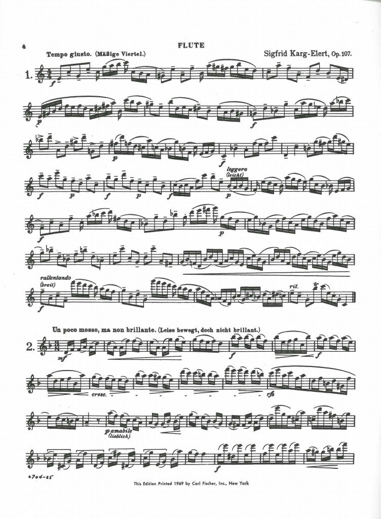 Karg-Elert, 30 Caprices op. 107 (Carl Fischer)