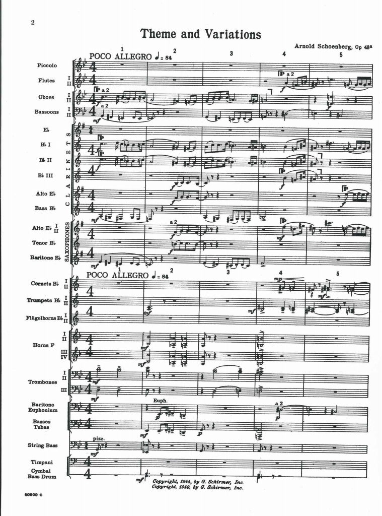 Schonberg, Theme & Variations op. 43a (Belmont)