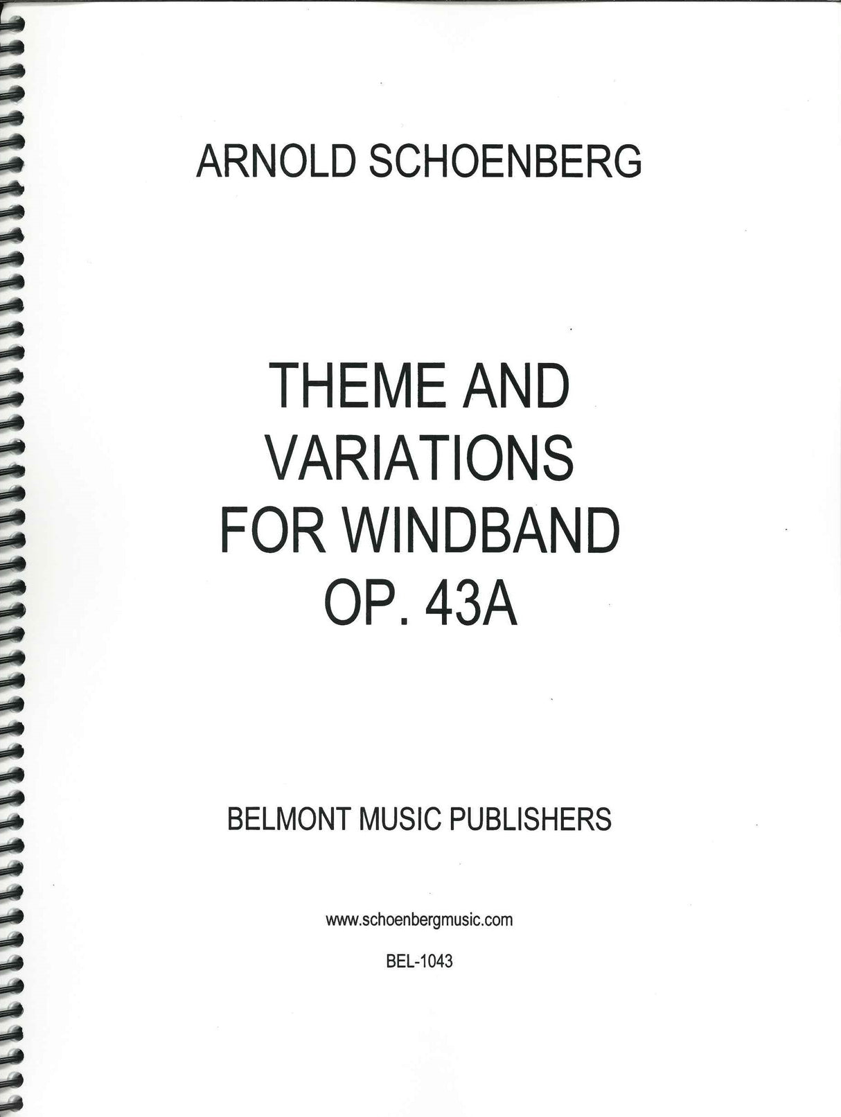 Schonberg, Theme & Variations op. 43a (Belmont)