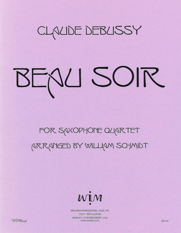 Debussy, Beau Soir [SATBr] (Schmidt) (Western International Music)