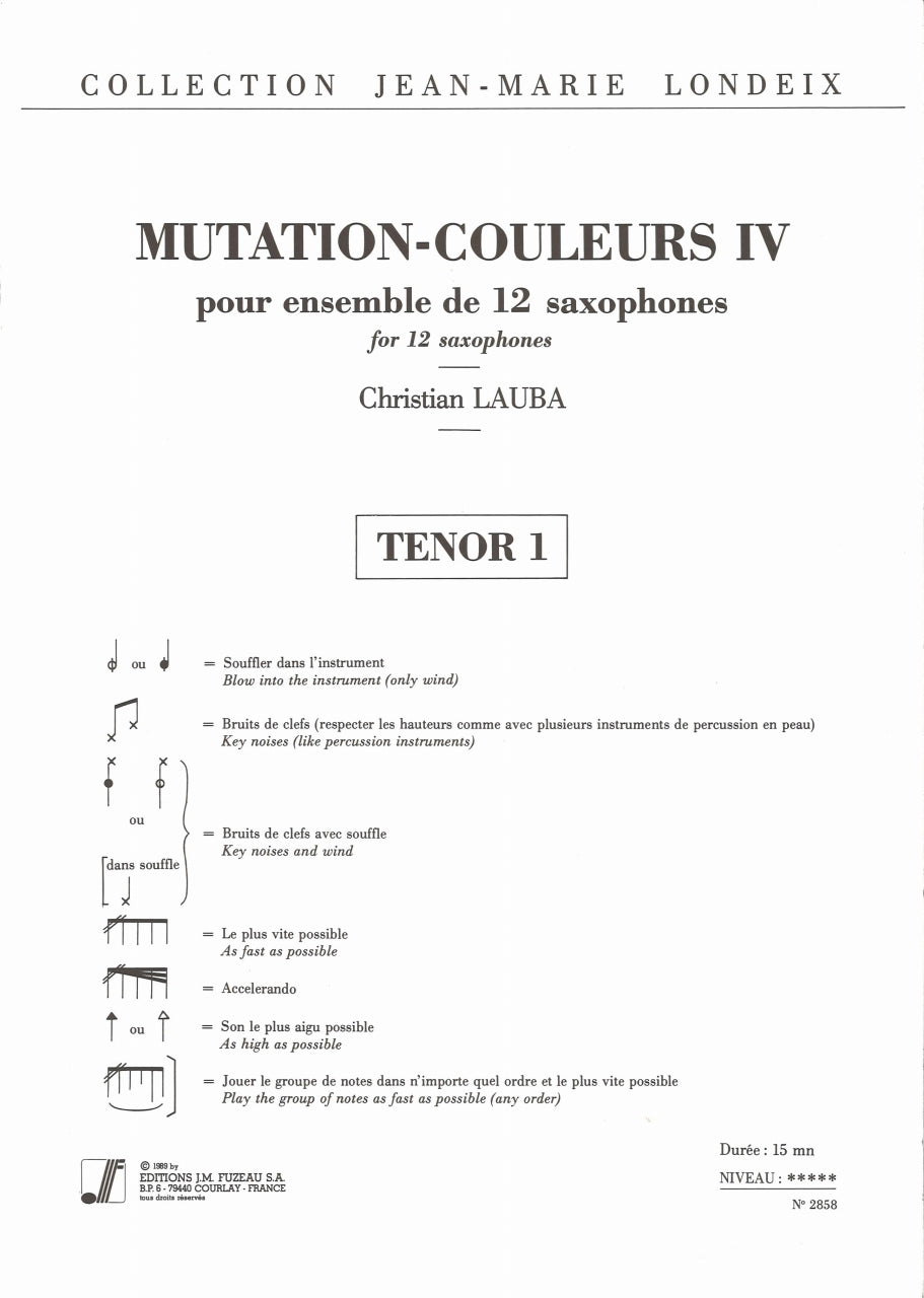 Lauba, Mutation-couleurs 4: Parts (Fuzeau)
