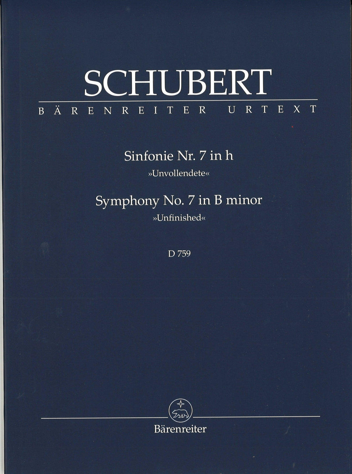 Schubert, Symphony No. 7 'Unvollendete' (Barenreiter)