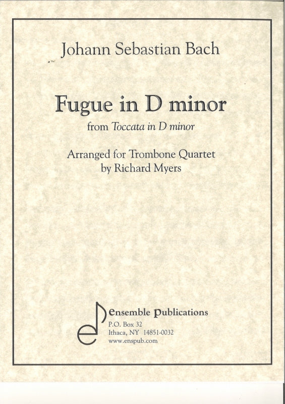 Bach, Fugue in d min. from BWV 913(4Tbn) (Ensemble Publications)