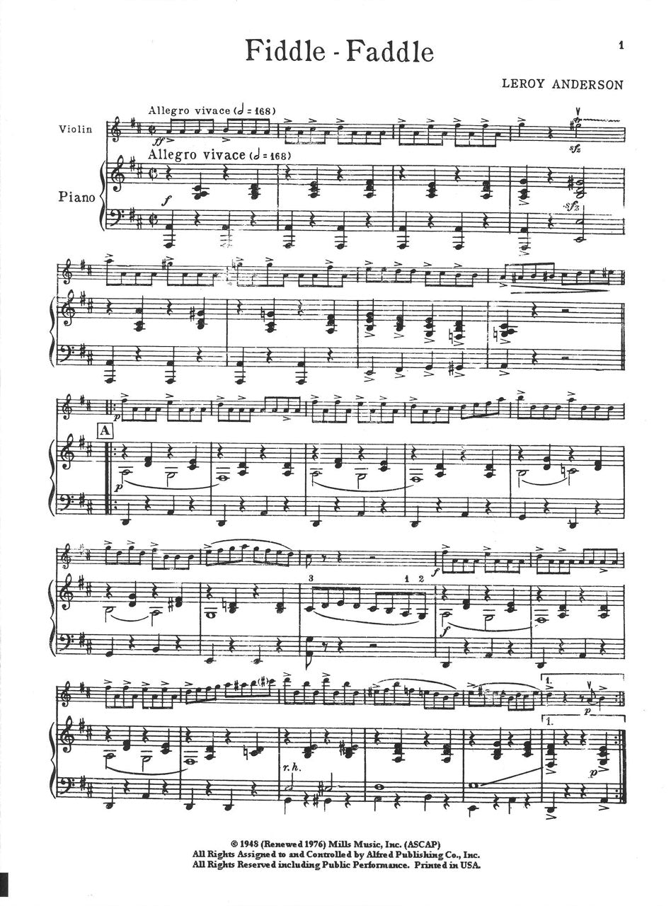Anderson, Fiddle-Faddle (Alfred)