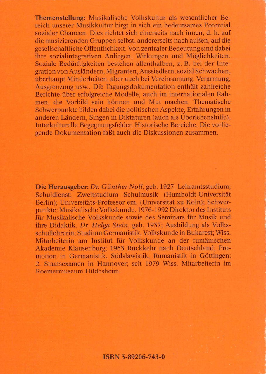 Musikalische Volkskultur als Soziale (Blaue Eule)