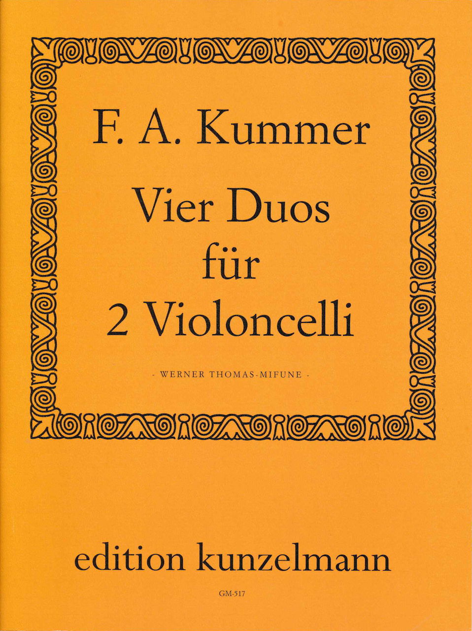 Kummer, 4 Duos op. 103 (2Vc) (Kunzelmann)