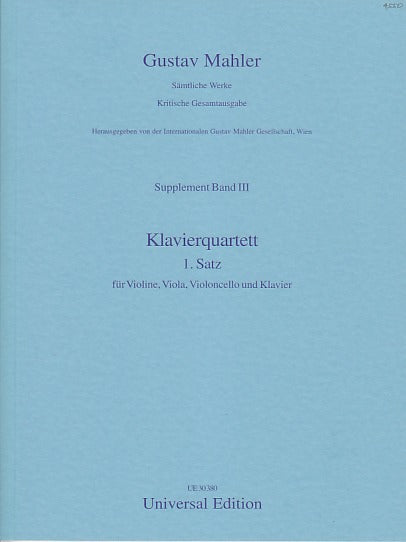 Mahler, Klavierquartett, 1. Satz (Universal)