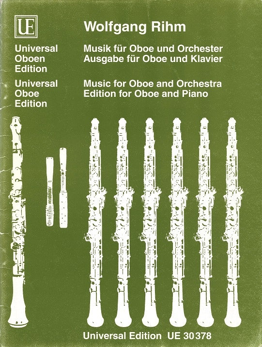 Rihm, Musik fur Oboe & Orchester (Ob/Pf) (Universal)
