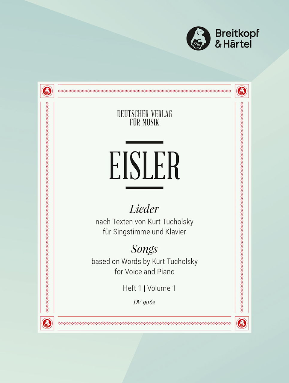 Eisler, Tucholsky-Lieder 1: 20 Lieder (Deutscher Verlag fur Musik)