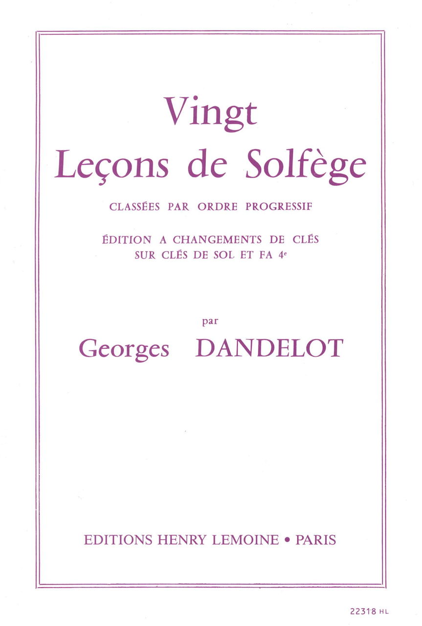Dandelot, 20 Lecons 2 Cles S/A (Lemoine)