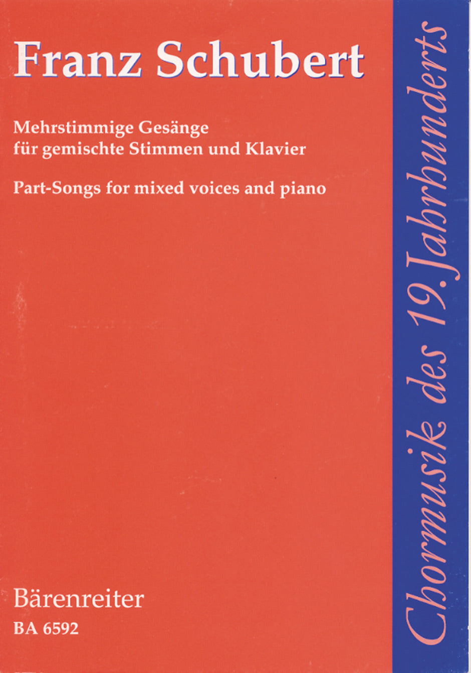 Schubert, Mehrstimmige Gesange (Barenreiter)