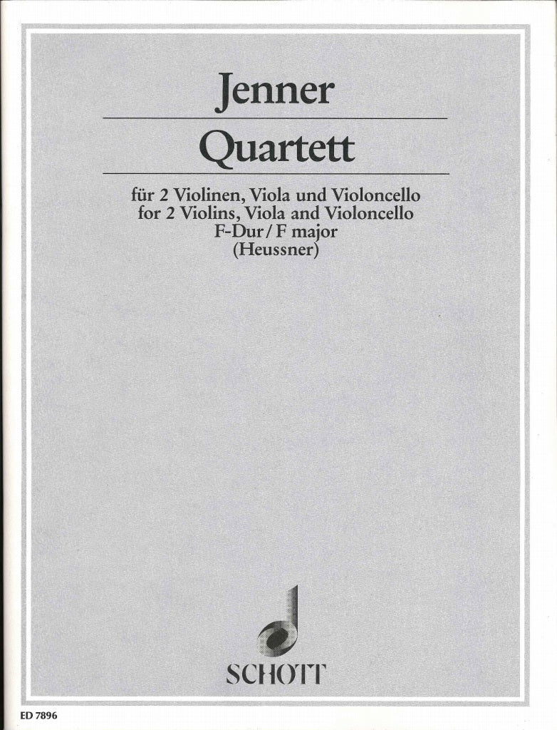 Jenner, Quartett F-dur (Schott)