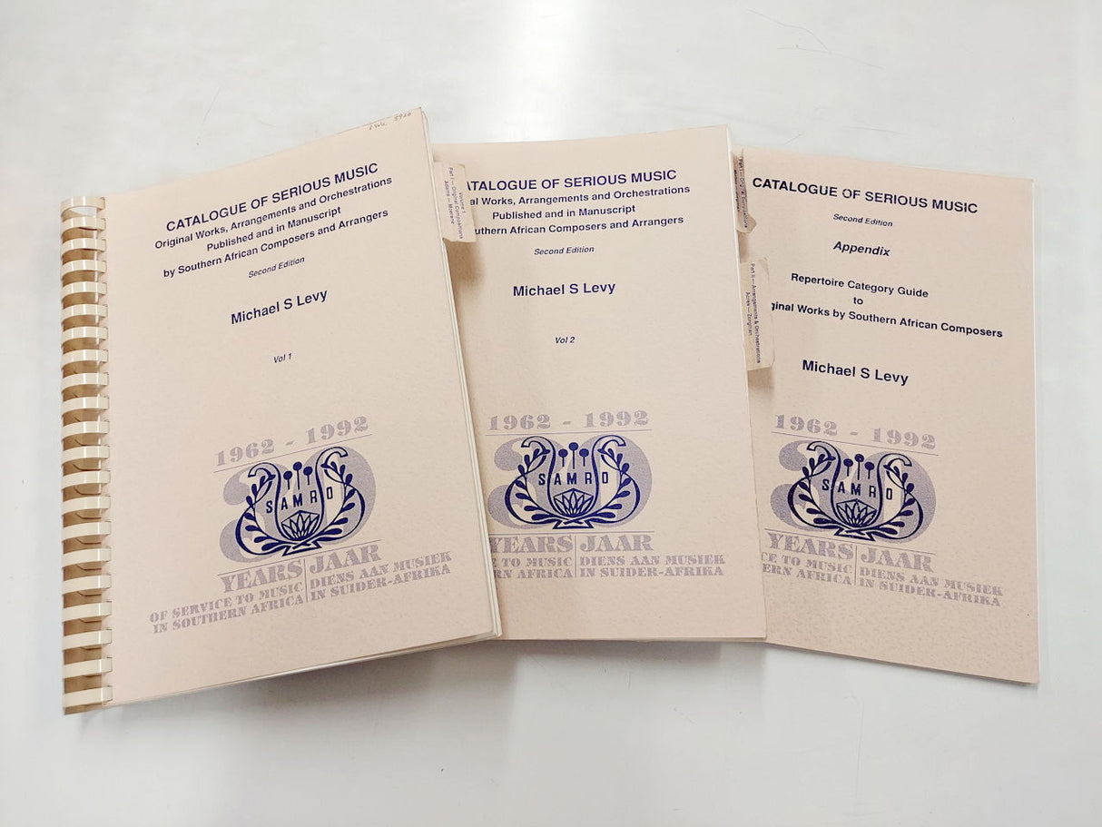 Catalogue of Serious Music (3 Vols.) (SAMRO)