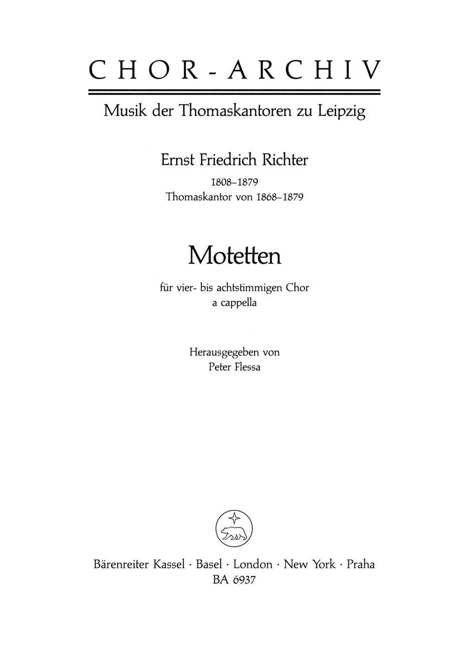 Richter, Motetten (SATB) (Barenreiter)